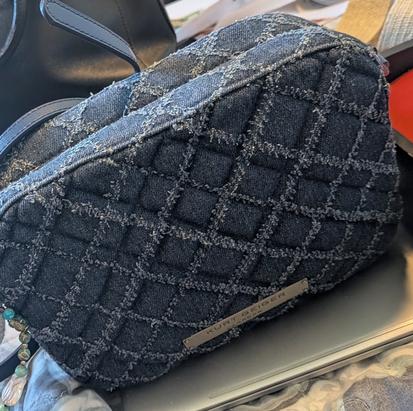 Kurt Geiger Handbags - Kurt Geiger Quilted Denim Crossbody Bag